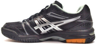 ASICS Women's Gel Rocket 7 Volleyball Shoes Lace-up Black Silver Size 11.5