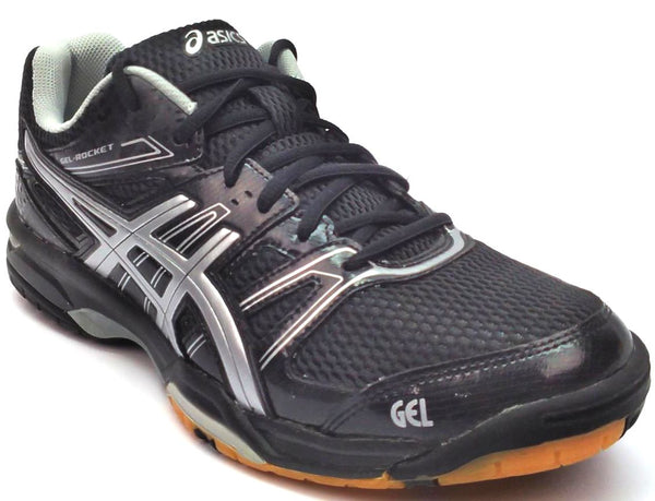 ASICS Women's Gel Rocket 7 Volleyball Shoes Lace-up Black Silver Size 11.5