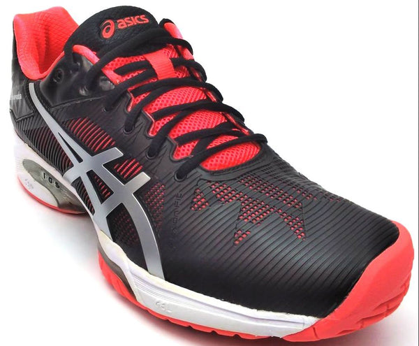 ASICS Women's GEL-Solution Speed 3 Tennis Shoes Black Silver Diva Pink Size 10