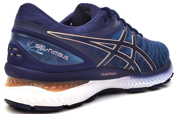 ASICS Women's GEL-Nimbus 22 Running Shoes Grey Floss Peacoat Size 11.5 2E
