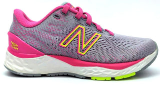 New Balance Kids Girls Fresh Foam 880 V11 Running Shoes Grey Pink White Size 12W