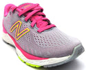 New Balance Kids Girls Fresh Foam 880 V11 Running Shoes Grey Pink White Size 12W