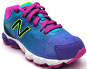 New Balance Kids Girls 890V5 Running Shoes Lace-up Green Purple White Size 11