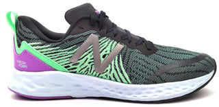 New Balance Kids Fresh Foam Running Shoes Lace-up Grey Green White Size 4 M