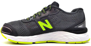 New Balance Kids 680v5 TechRide Running Shoes Grey Green White Size 1.5 M