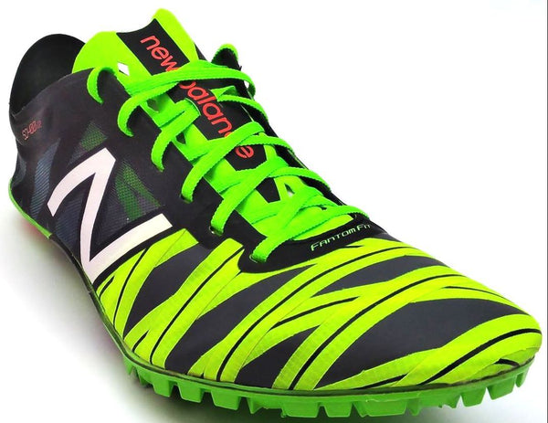 New Balance Men's Running Shoes SD400v2 Cleated Black Neon Green Size 10.5 D