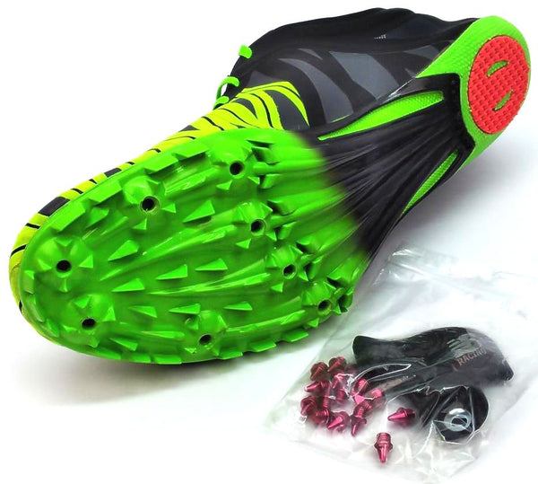 New Balance Men's SD400v2 Running Shoes Cleated Black Neon Green Size 10.5 D