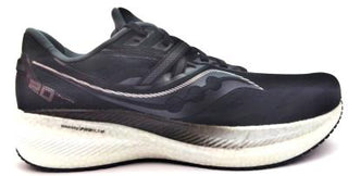 Buy black-white Saucony Men's Triumph 20 Running Shoes Lace-up Lightweight Breathable Comfort