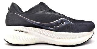 Buy black-white Saucony Men&#39;s Triumph 21 Running Shoes PWRRUN+ Athletic Sneaker Lace Up