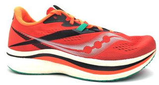 Buy scarlet-black Saucony Men&#39;s Endorphin Pro 2 Running Shoes Breathable Athletic Sneakers