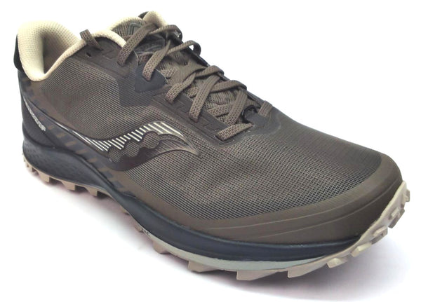 Saucony Men's Peregrine 11 Running Shoes PWR-TRAC Gravel Black Size 11.5 Wide