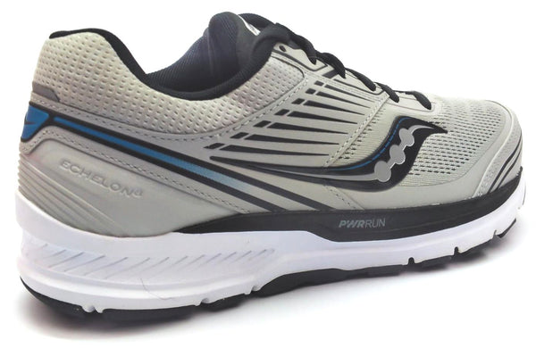 Saucony Echelon 8 Men's Running Shoes PWRRUN Comfort Alloy Black Size 8 Wide
