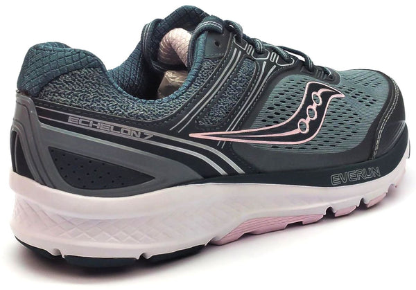 Saucony Women's Echelon 7 Running Shoes EVERUN S10470-1 Sla Pink Size 9.5 X-Wide