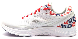 Saucony Women's Kinvara 11 Running Shoes Comfort Sneaker White Red Blue 9 Medium