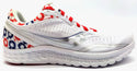 Saucony Women's Kinvara 11 Running Shoes Comfort Sneaker White Red Blue 9 Medium