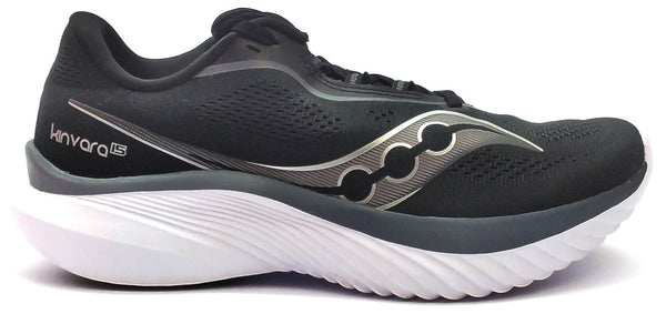 Saucony Women's Kinvara 15 Running Shoes Sneakers Black White Size 7 Medium