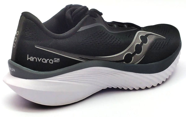 Saucony Women's Kinvara 15 Running Shoes Sneakers Black White Size 7 Medium