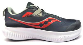 Buy grey-black-red Saucony Ride 15 Boy&#39;s Kids Running Shoes PWRRUN Athletic Sneakers Lightweight