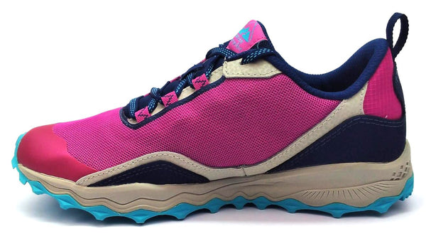 Saucony Girl's Peregrine 12 Shield Running Shoes Navy Turquoise Pink Size 4M