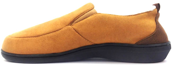 PowerStep Men's Twin-Gore Slippers Arch Support Orthotic Slip-on Brown Size 9