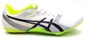 Asics Men's Hypersprint 6 Track Shoes Spike White Black Safety Yellow Size 9.5M