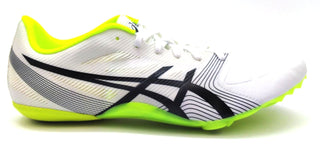 Asics Men's Hypersprint 6 Track Shoes Spike White Black Safety Yellow Size 9.5M