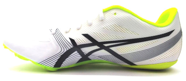 Asics Men's Hypersprint 6 Track Shoes Spike White Black Safety Yellow Size 9.5M