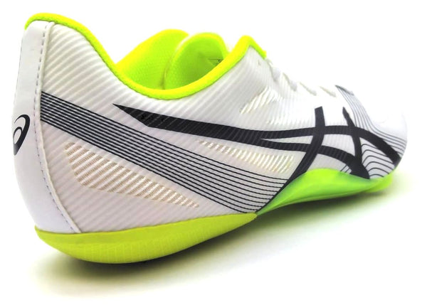 Asics Men's Hypersprint 6 Track Shoes Spike White Black Safety Yellow Size 9.5M