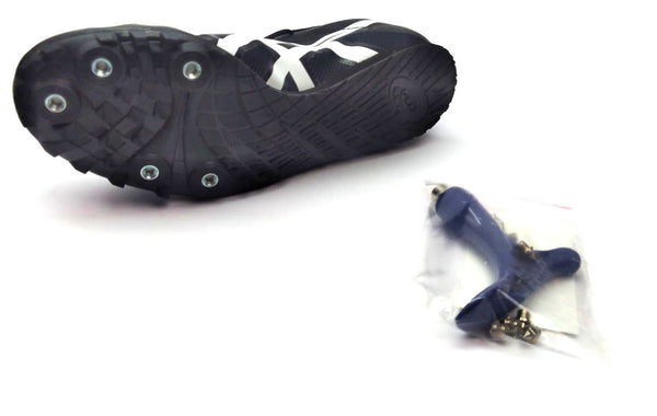 Asics Men's Hyper LD 6 Track and Field Shoes Athletic Spikes Black White Size 6M