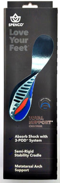 Spenco Unisex Insole Love Your Feet Total Support Medium Arch Cushioned Original