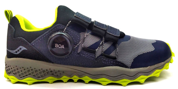 Saucony Boy's Kids Peregrine 12 Shield Hiking Shoes Athletic Sneakers BOA