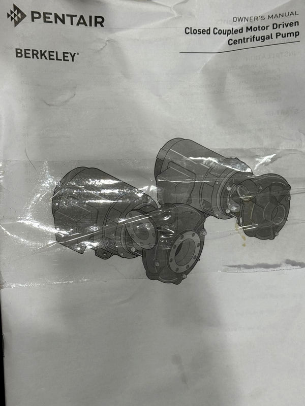 Berkeley Pentair C2MPS Closed Coupled Motor Driven Centrifugal Pump 230V B85475