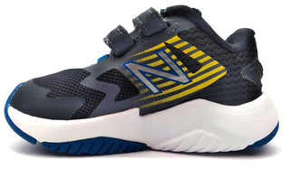 New Balance Boy's Kids Rave Running Shoes Dark Gray Navy Gold Size 5 Medium