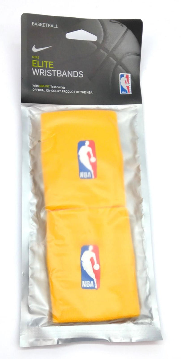 Lot of 5 Nike Basketball NBA ELITE Wristbands Sweatband Dri-Fit Yellow