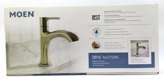 Moen Idris Bathroom Faucet One-Handle Modern Deck Mount Brushed Nickel Finish