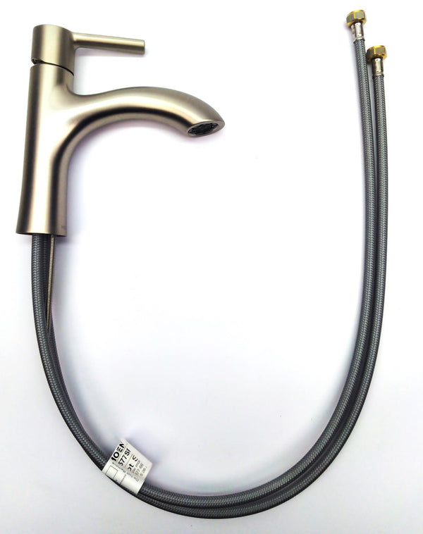 Moen Idris Bathroom Faucet One-Handle Modern Deck Mount Brushed Nickel Finish