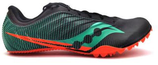Buy black-cool-mint Saucony Men's Spitfire 5 Track &amp; Field Running Shoes Athletic Spikes Lace Up