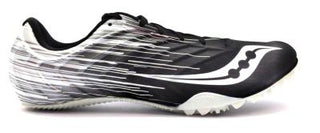 Buy blk-wht Saucony Men's Spitfire 5 Track &amp; Field Running Shoes Athletic Spikes Lace Up