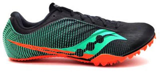 Buy black-cool-mint Saucony Spitfire 5 Men's Track Field Running Shoes Athletic Spikes Lace Up