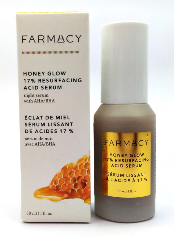 Farmacy Honey Glow 17% Resurfacing Acid Night Serum with AHA + BHA 1 Oz