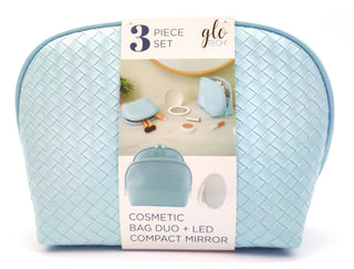 Glo Tech Beauty Case with LED Mirror Touch Sensor 3 Light Settings Max Organizer