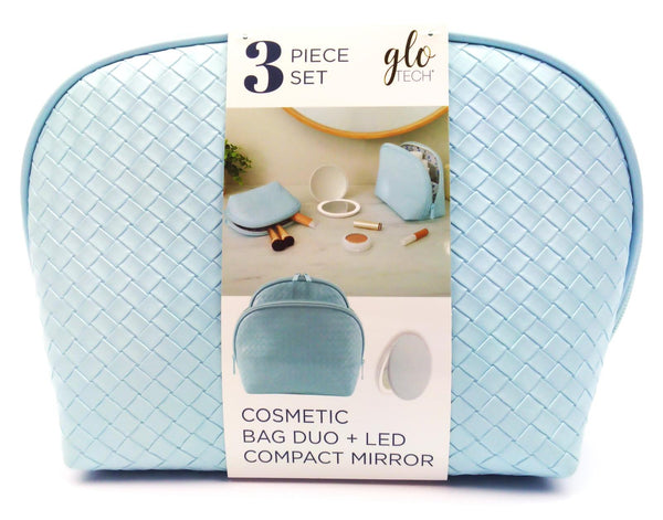Glo Tech Beauty Case with LED Mirror Touch Sensor 3 Light Settings Max Organizer