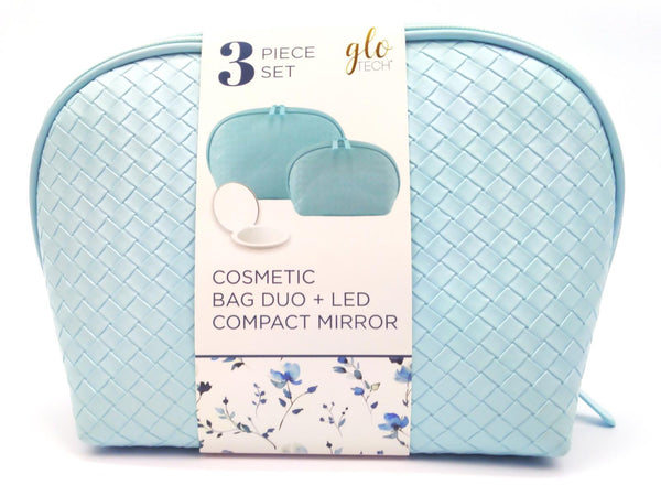 Glo Tech Beauty Case with LED Mirror Touch Sensor 3 Light Settings Max Organizer