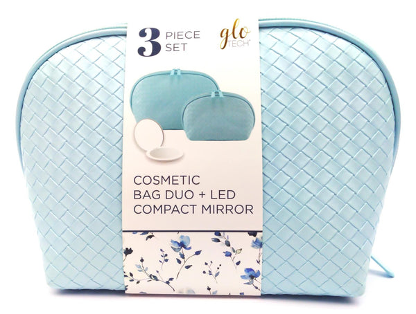 Glo Tech Beauty Case with LED Mirror Touch Sensor 3 Light Settings Max Organizer