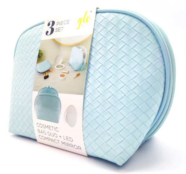 Glo Tech Beauty Case with LED Mirror Touch Sensor 3 Light Settings Max Organizer