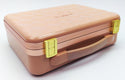 Glo Tech Cosmetic Bags with LED Compact Mirror 3 Piece Set Mocha Mousse