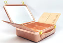 Glo Tech Cosmetic Bags with LED Compact Mirror 3 Piece Set Mocha Mousse