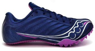 Buy indigo-grape Saucony Spitfire 5 Women's Track and Field Running Shoes Athletic Spike Lace Up