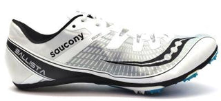Buy white-black Saucony Ballista 2 Men's ISOFIT Running Track Field Shoes Racing Spikes Lace Up