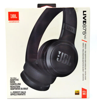 JBL By Harman Live675NC On Ear Headphones True Adaptive Noise Cancelling 65H